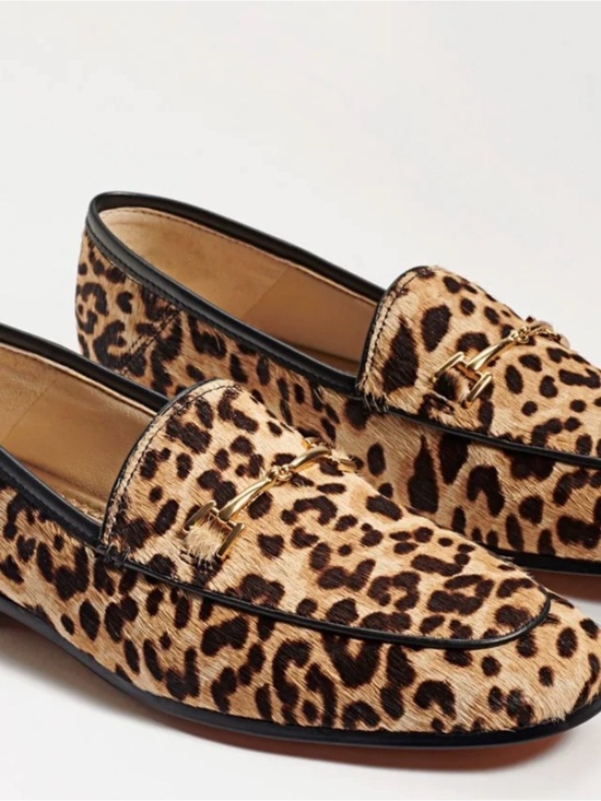 Sam Edelman Shoes - Sam Edelman Loraine Leopard Print Haircalf Loafers with Gold Bit